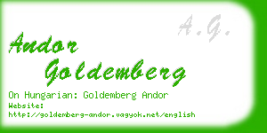 andor goldemberg business card